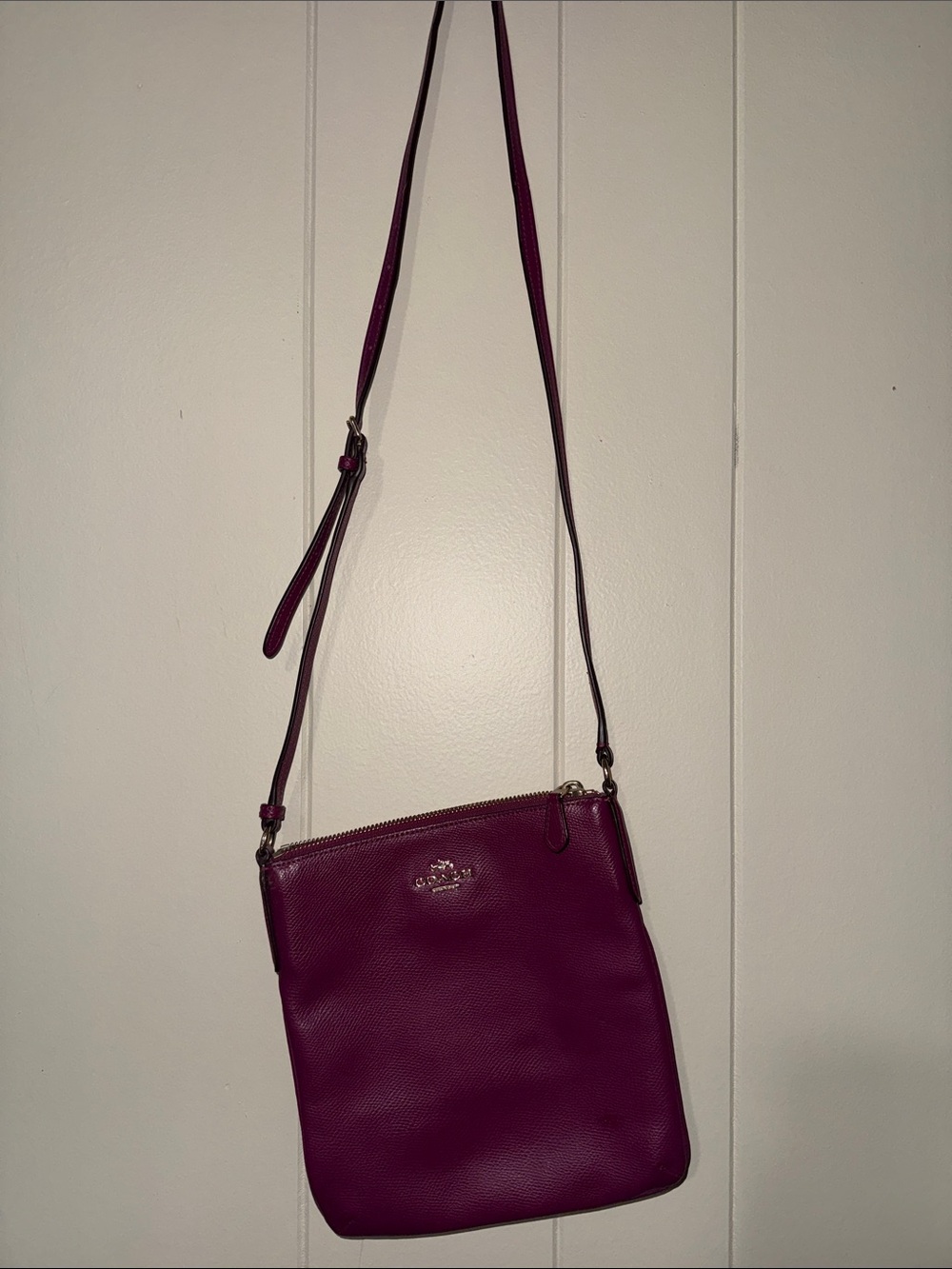 Coach Plum Leather Crossbody Bag
